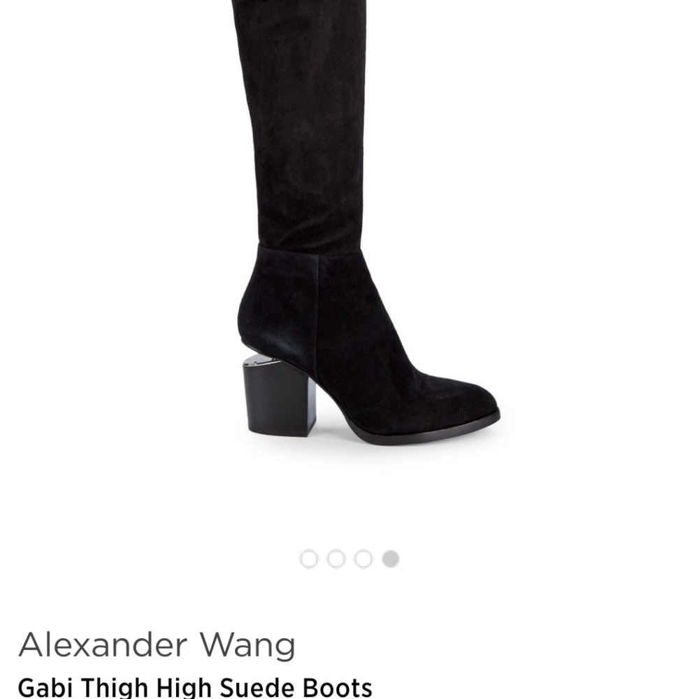Alexander Wang Black Gabi Thigh High In Suede Boot